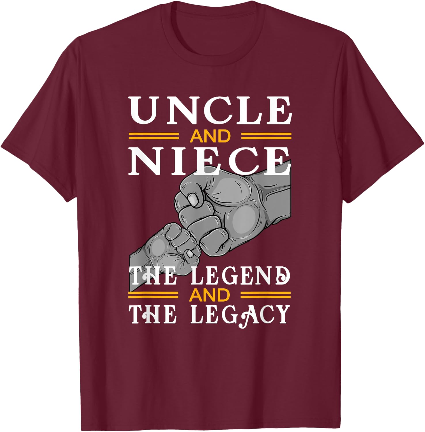Uncle and Niece Matching the Legend the Legacy T-Shirt - T-Shirt | Maroon