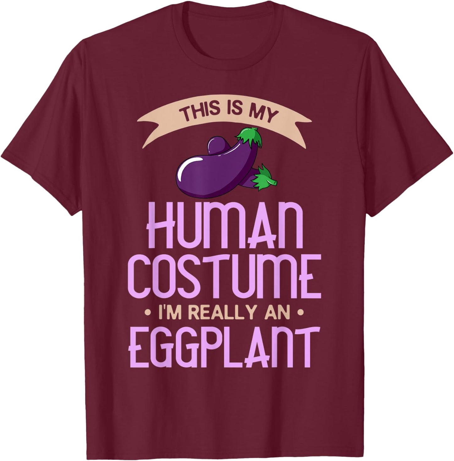 Eggplant Costume Gift Funny Indian Parmesan T-Shirt - T-Shirt | Maroon