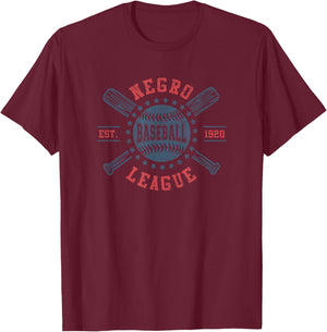 Vintage Negro League Baseball Black History Month T-Shirt - T-Shirt | Maroon