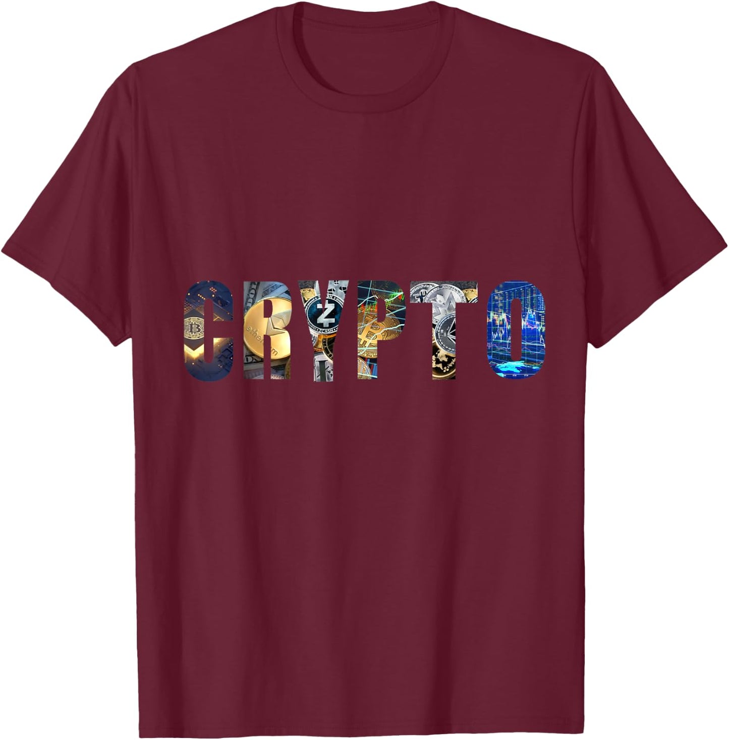 Crypto Bitcoin NTFs T-Shirt - T-Shirt | Maroon