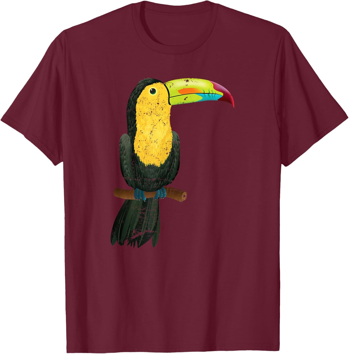 Rainforest Toucan T-Shirt - T-Shirt | Maroon