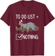 Koala Todo List Empty Tired Sleeping Australia Koala T-Shirt - T-Shirt | Maroon