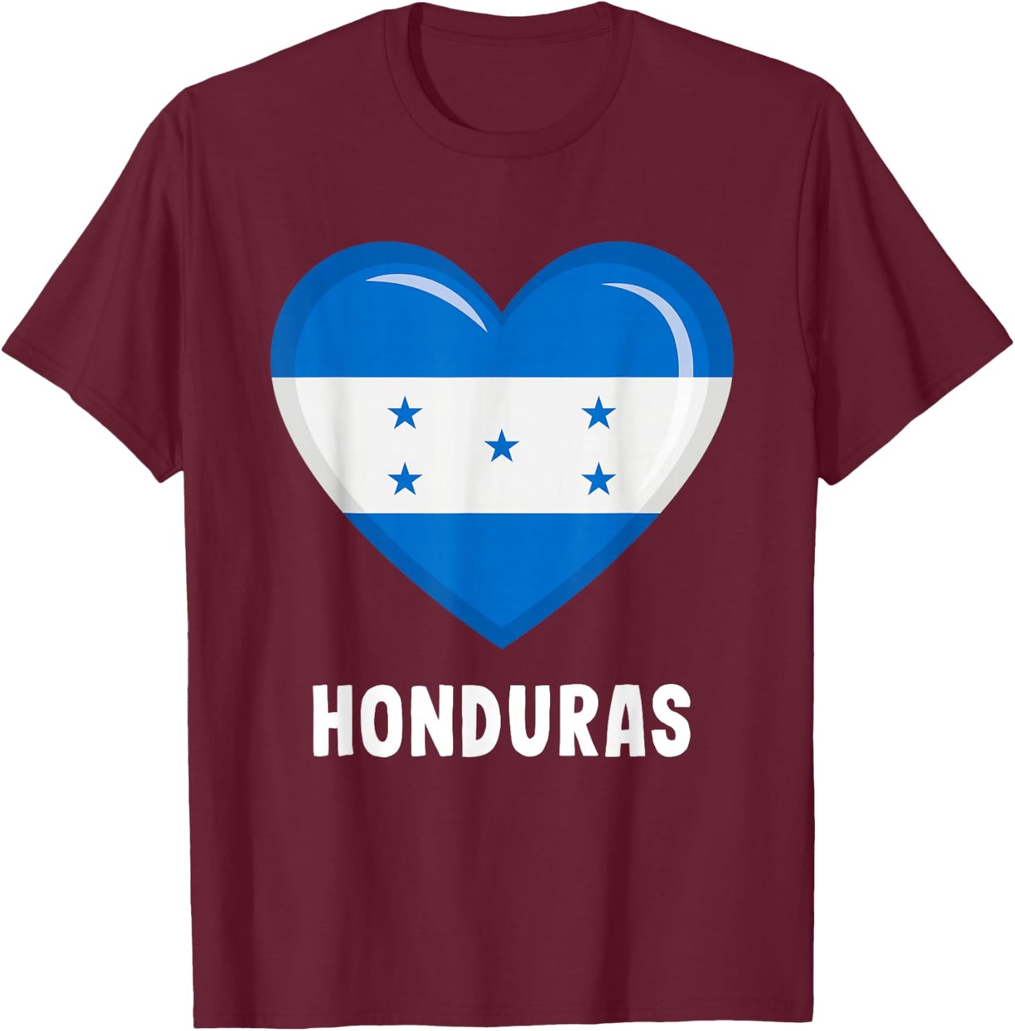 Honduran Flag Jersey | Honduran T-Shirt - T-Shirt | Maroon