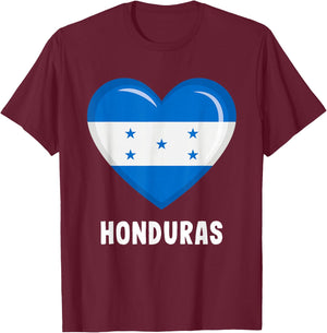 Honduran Flag Jersey | Honduran T-Shirt - T-Shirt | Maroon