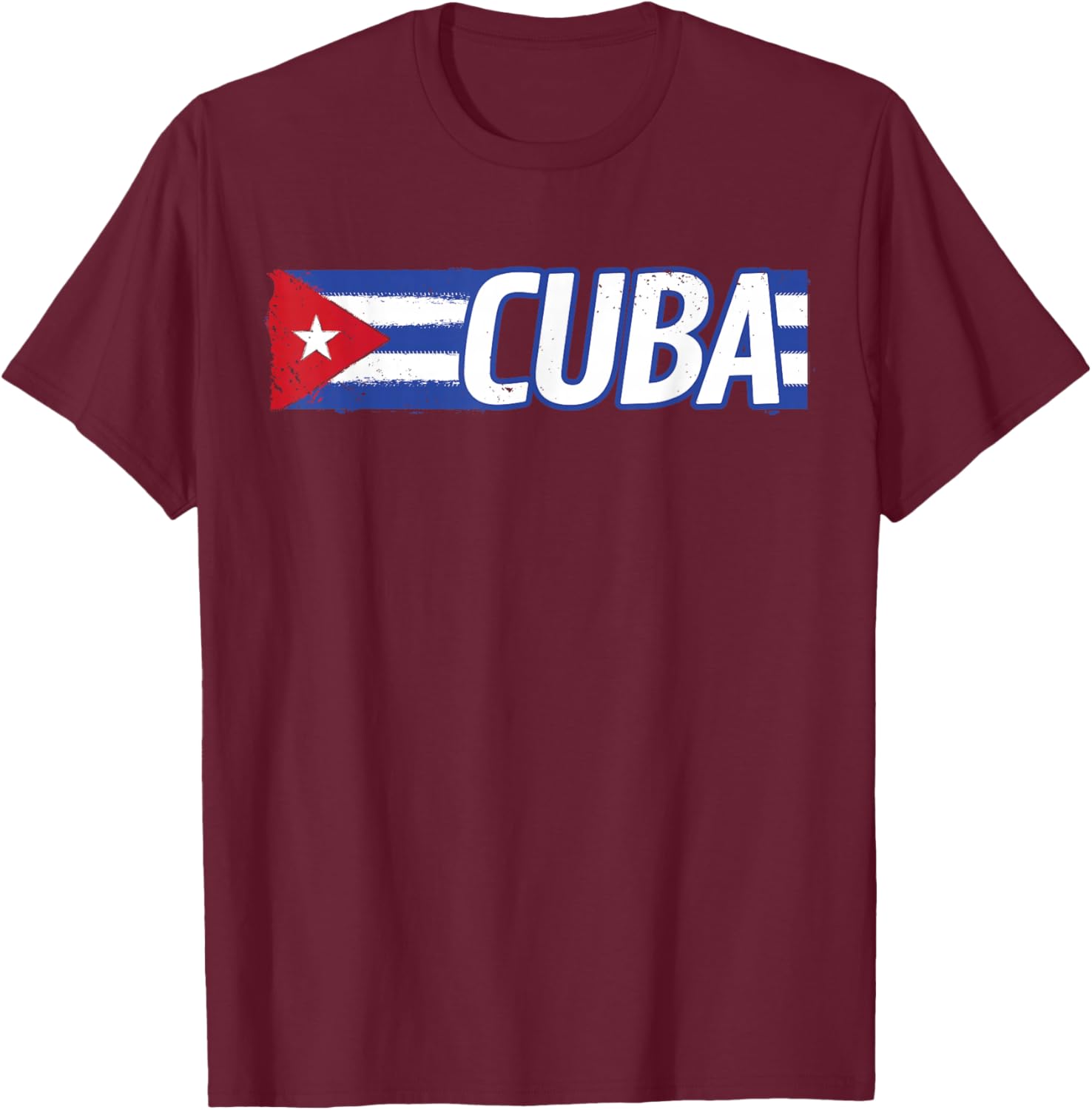 Cuban Flag Shirt Cuban Heritage Month Patriotic T-Shirt - T-Shirt | Maroon