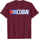 Cuban Flag Shirt Cuban Heritage Month Patriotic T-Shirt - T-Shirt | Maroon