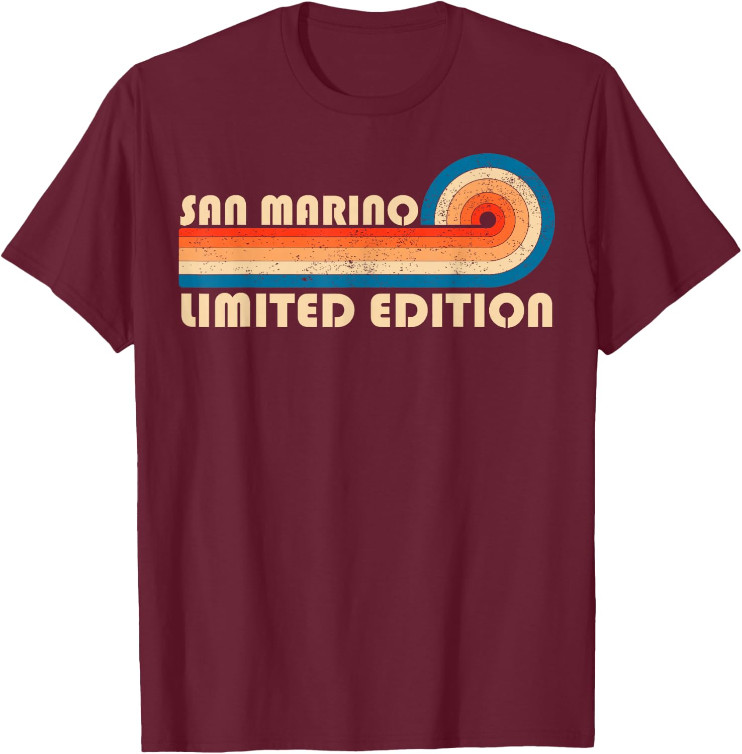 SAN MARINO Country Travel Vacation Souvenir T-Shirt - T-Shirt | Maroon