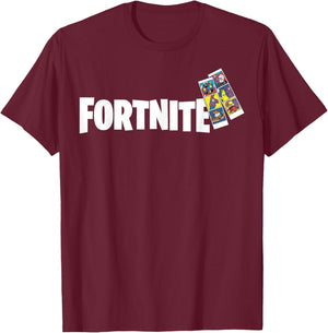 Fortnite Photo Strip & Logo T-Shirt - T-Shirt | Maroon