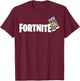 Fortnite Photo Strip & Logo T-Shirt - T-Shirt | Maroon