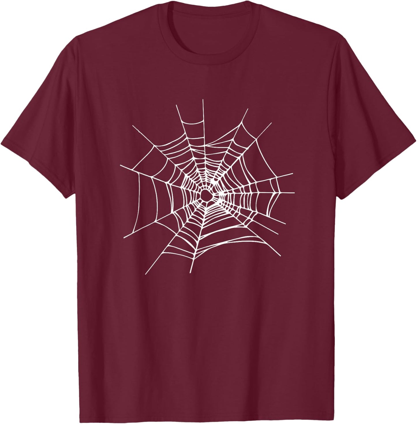 Halloween Spider Web Cobweb Halloween Spiders T-Shirt - T-Shirt | Maroon