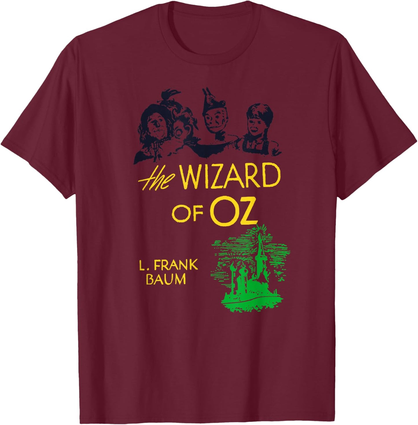Oz Shirts & Wizard of OZ Gifts Adult Vintage Retro Wizard of Oz Musical - Grey, Small, Short Sleeve, Classic Fit, Crew Collar, Letter Print, T Back T-Shirt - T-Shirt | Maroon
