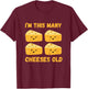 Kids I'm This Many Cheeses Old - 4th Birthday 4 Years Old Bday T-Shirt - T-Shirt | Maroon