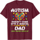 Autism Doesnt Come With Manual Dad Puzzle Awareness Men T-Shirt - T-Shirt | Maroon