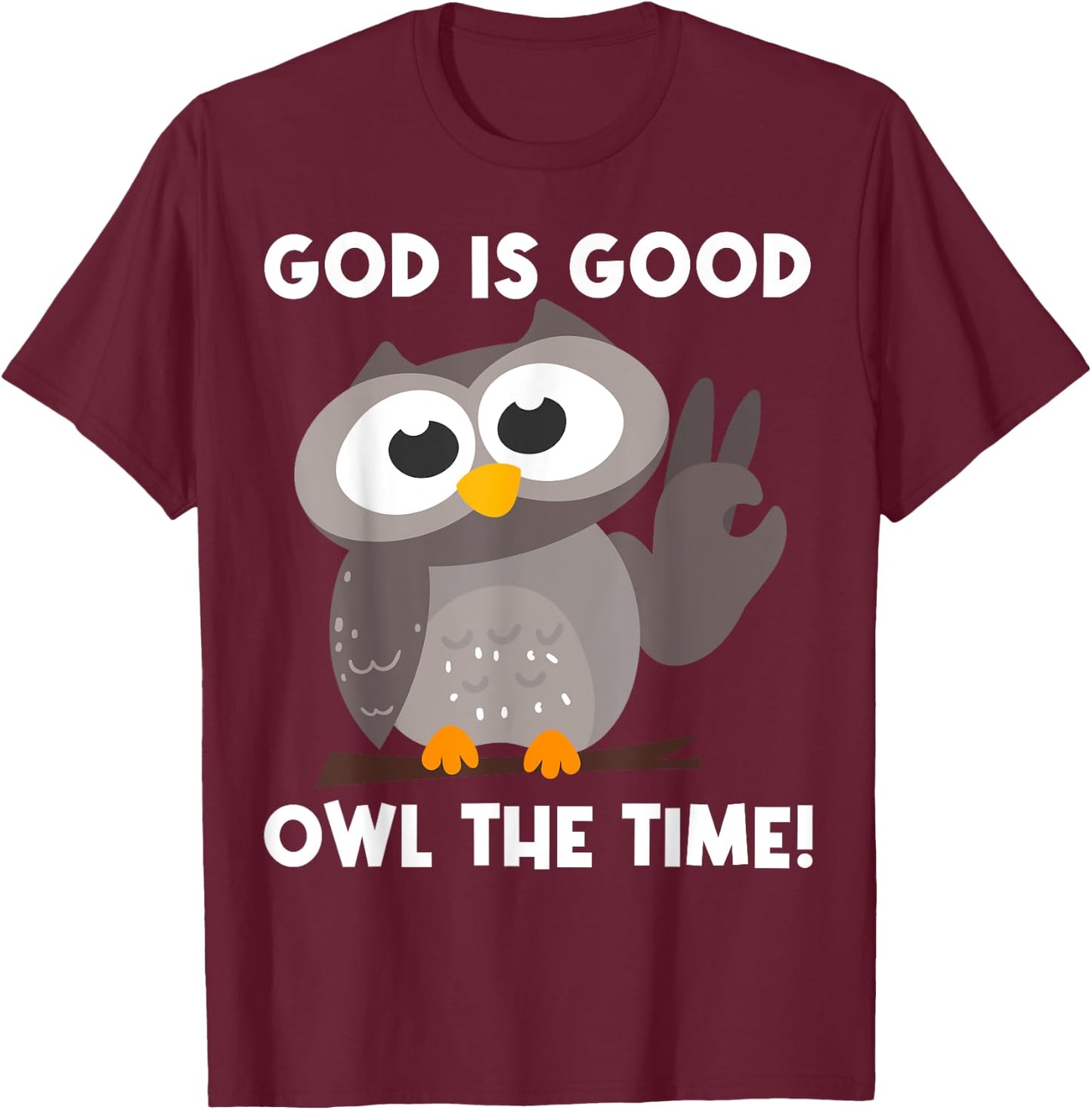Owl Gift Women Boys Girls Nocturnal Bird Owl Lovers T-Shirt - T-Shirt | Maroon