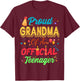 Proud Grandma Of An Official Teenager For Family Party T-Shirt - T-Shirt | Maroon