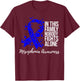 Family Support Blue Ribbon Misophonia Awareness T-Shirt - T-Shirt | Maroon