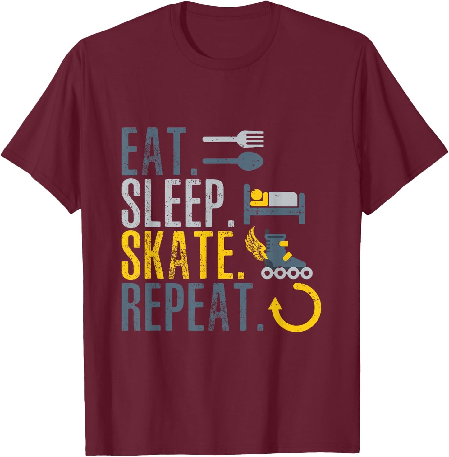 Rollerblades Accessories Rollerblades Adult Roller Blades T-Shirt - T-Shirt | Maroon