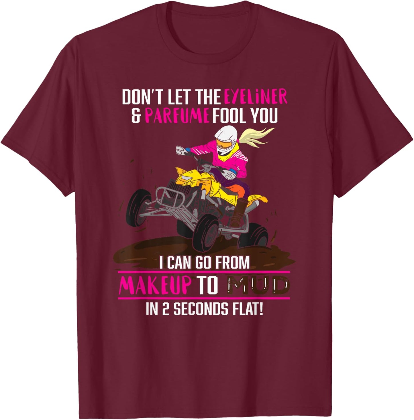 Quad Bike Gift ATV Quad Biker Funny Offroad T-Shirt - T-Shirt | Maroon