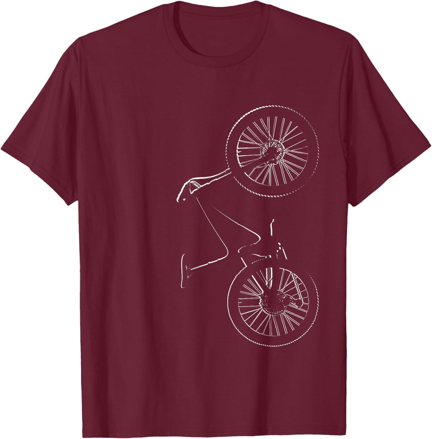 MTB Mountain Bike Apparel - MTB Mountain Bike T-Shirt - T-Shirt | Maroon