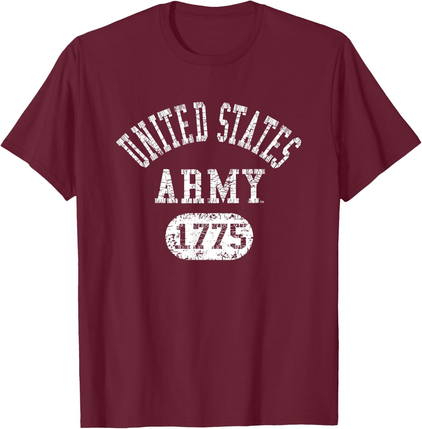 Military Army United States Vintage 1775 Officially Licensed T-Shirt - T-Shirt | Maroon
