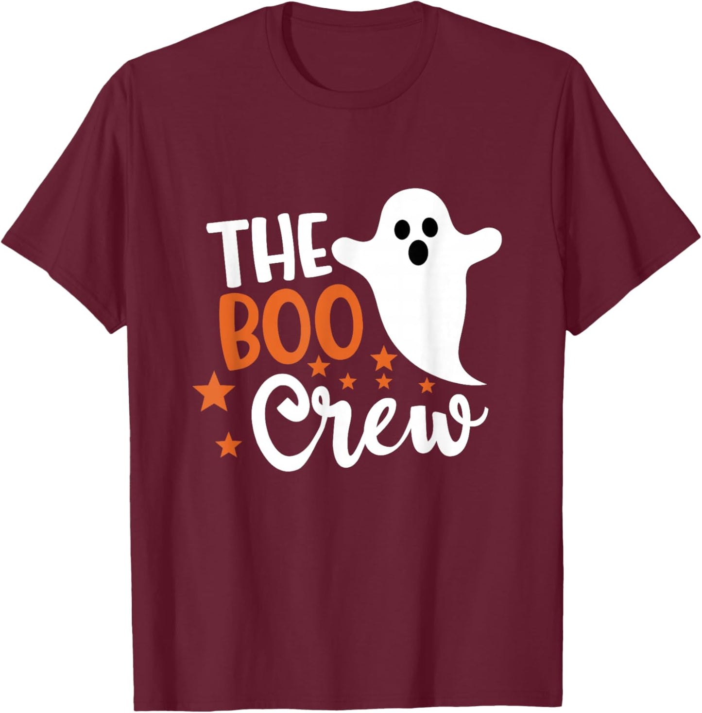 Halloween The Boo Crew - Cute Ghost - Spooky Family Matching T-Shirt - T-Shirt | Maroon
