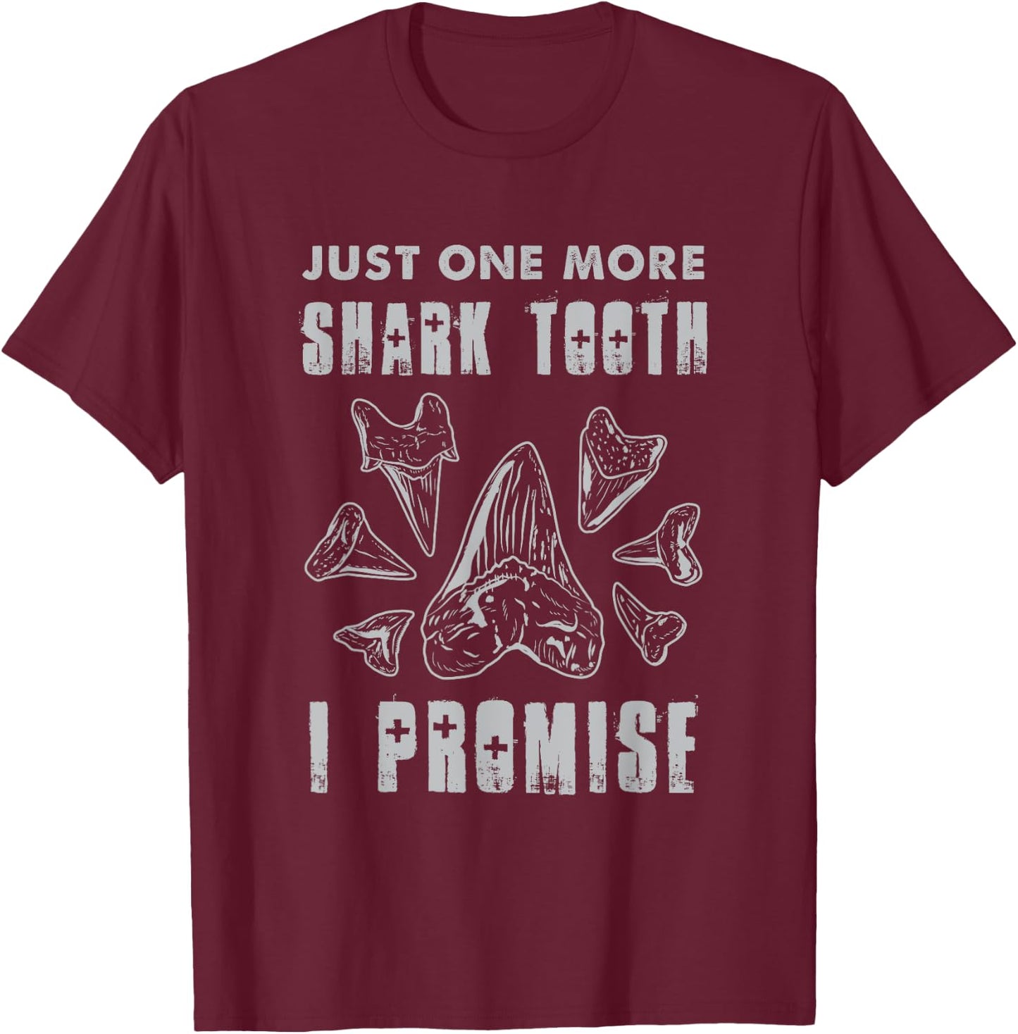 Shark Tooth Gift A Fossil Hunter T-Shirt - T-Shirt | Maroon