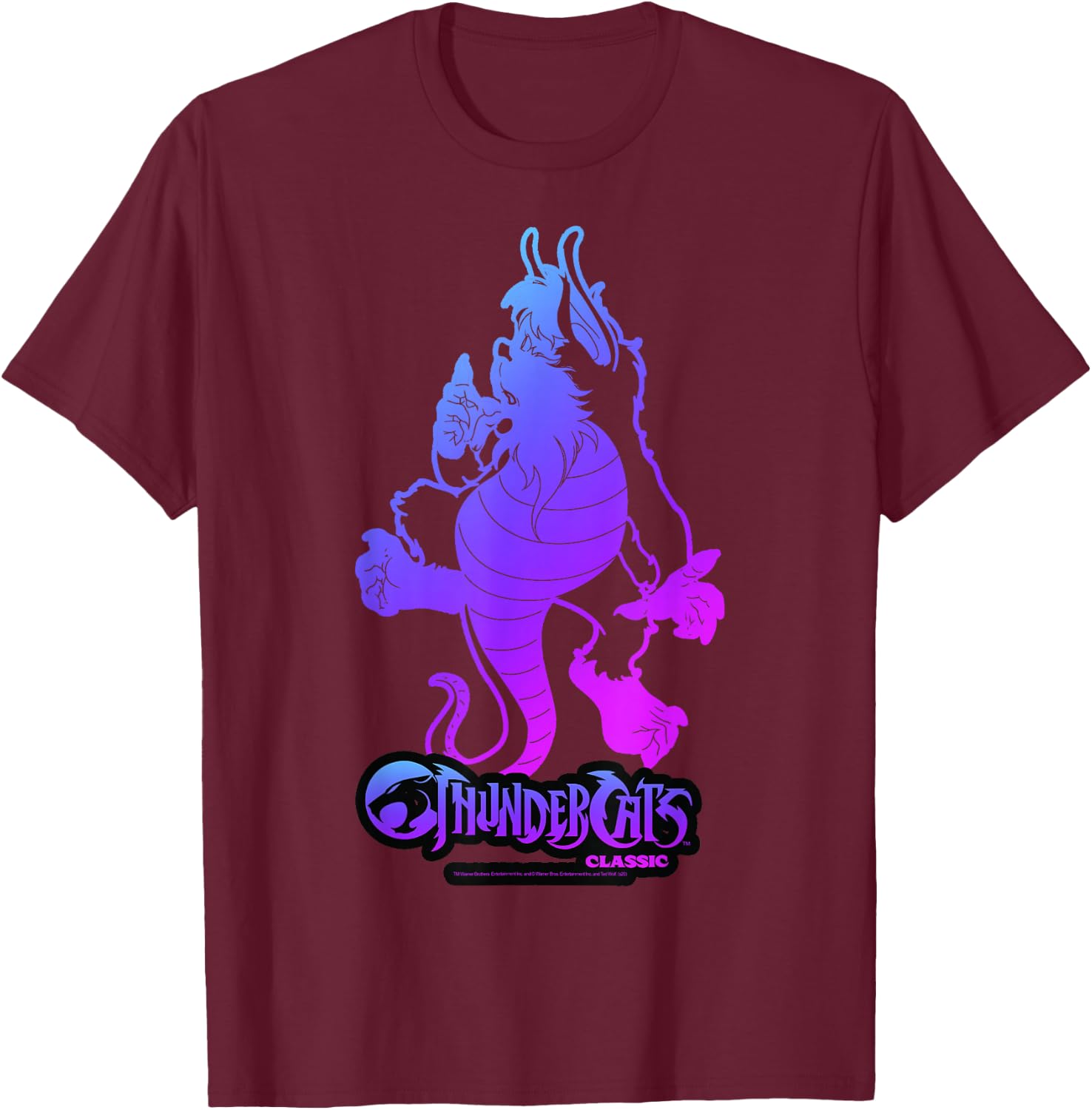 ThunderCats Snarf Gradient Portrait T-Shirt - T-Shirt | Maroon