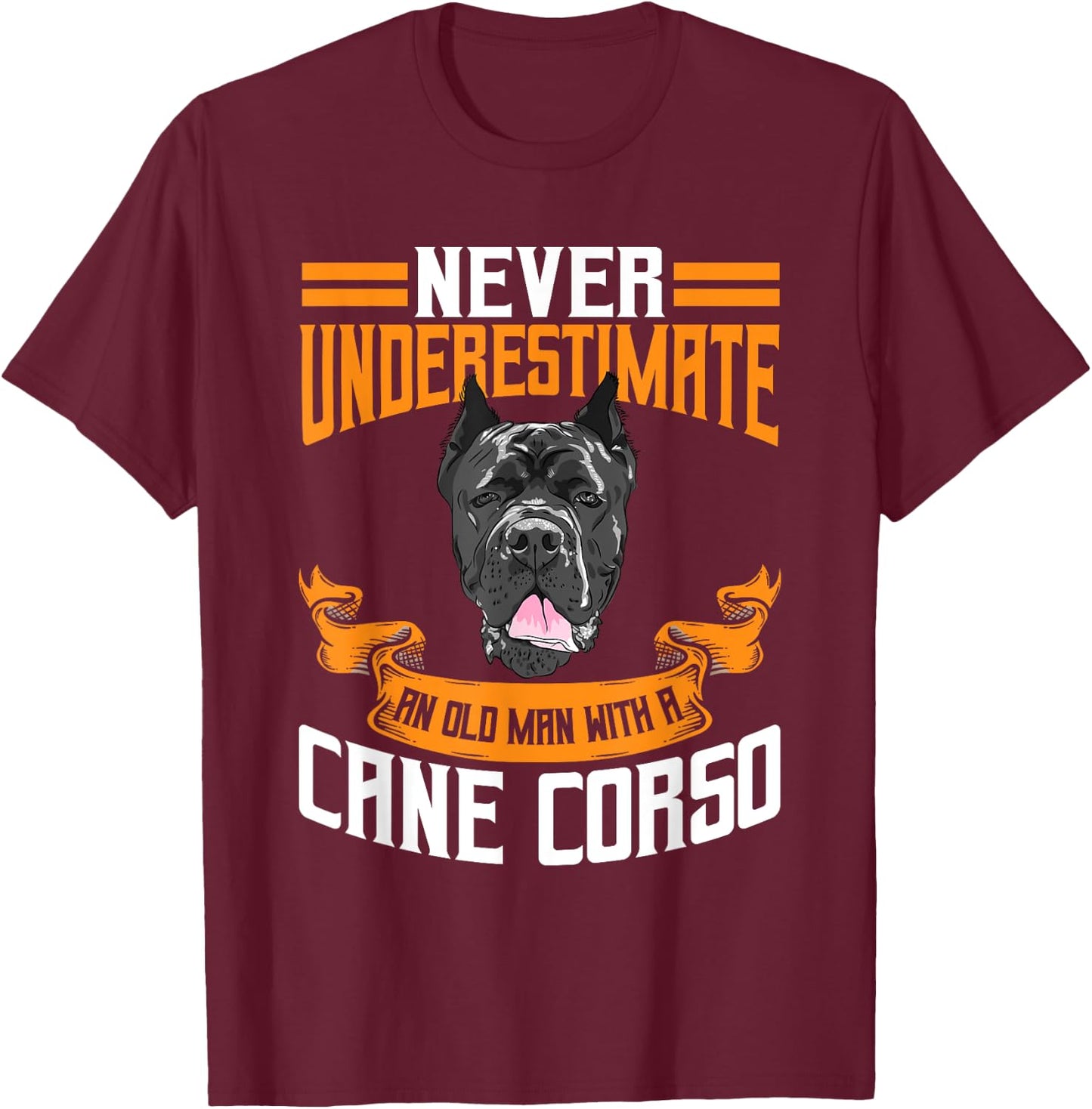 Cane Corso Motif Italian Mastiff T-Shirt - T-Shirt | Maroon