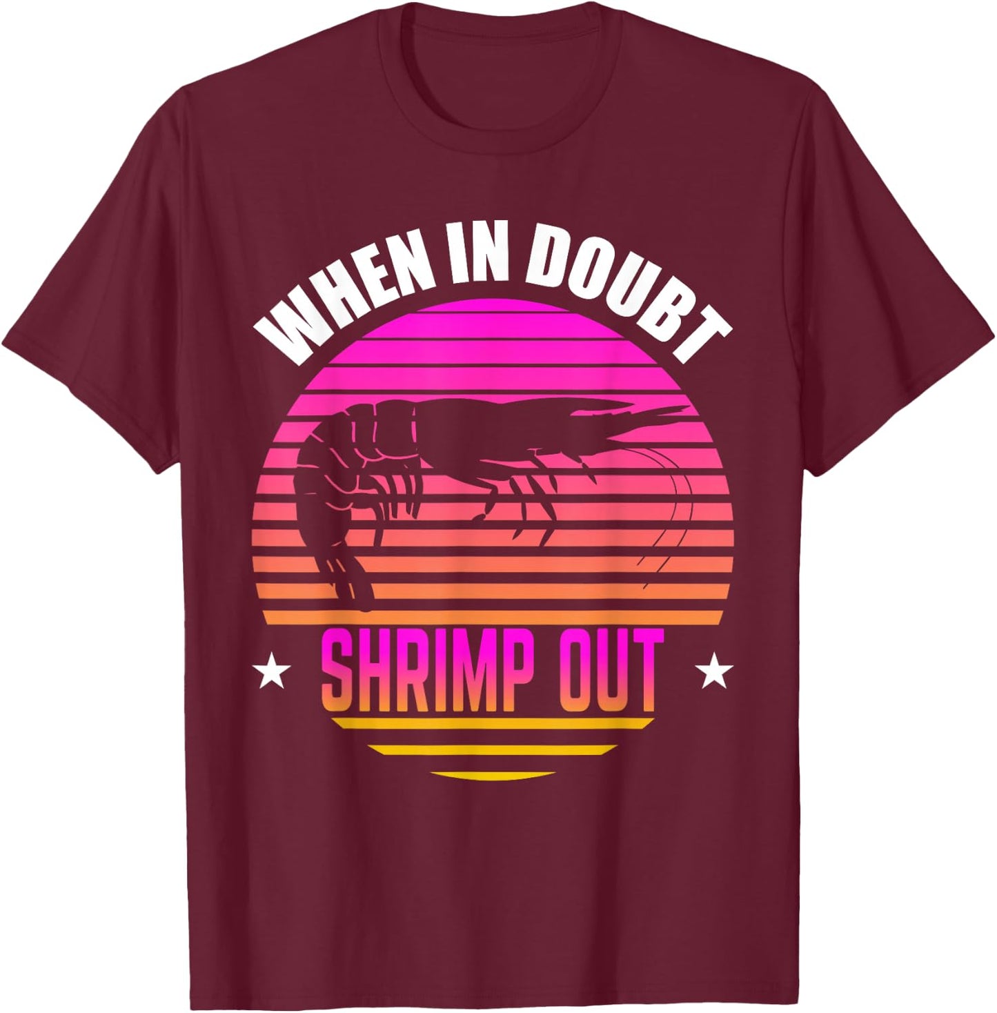 Retro BJJ Brazilian Jiu Jitsu Shrimp Out Grappling T-Shirt - T-Shirt | Maroon