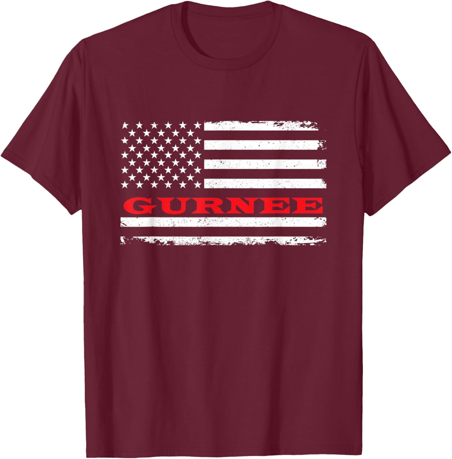 Illinois American Flag Gurnee USA Patriotic Souvenir T-Shirt - T-Shirt | Maroon