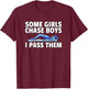 Some Girls Chase Boys I Pass Them Swimming Swim Swimmer T-Shirt - T-Shirt | Maroon
