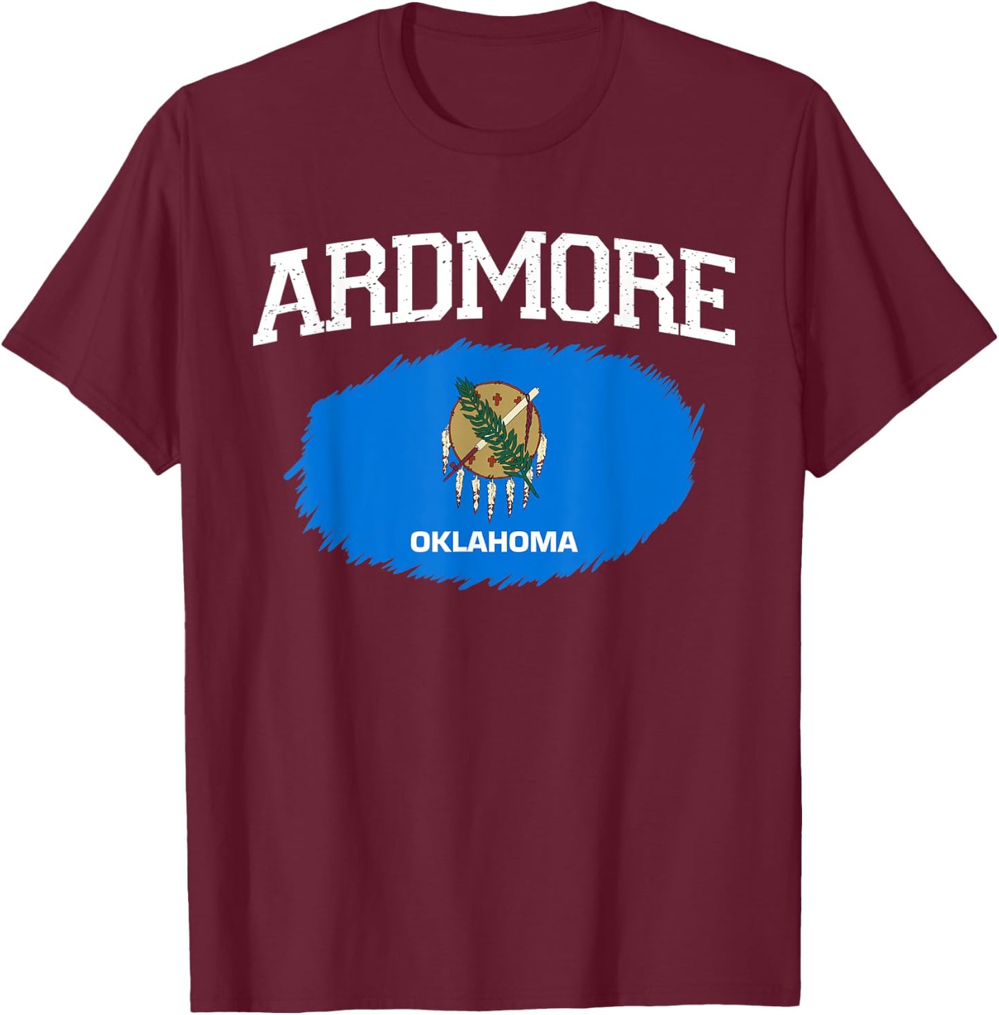 ARDMORE OK OKLAHOMA Flag Vintage USA Sports Men Women T-Shirt - T-Shirt | Maroon
