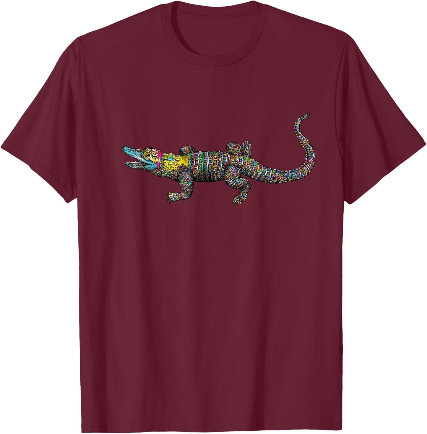 Vintage Retro Crocodile Gator Croc Alligator Hunter T-Shirt - T-Shirt | Maroon