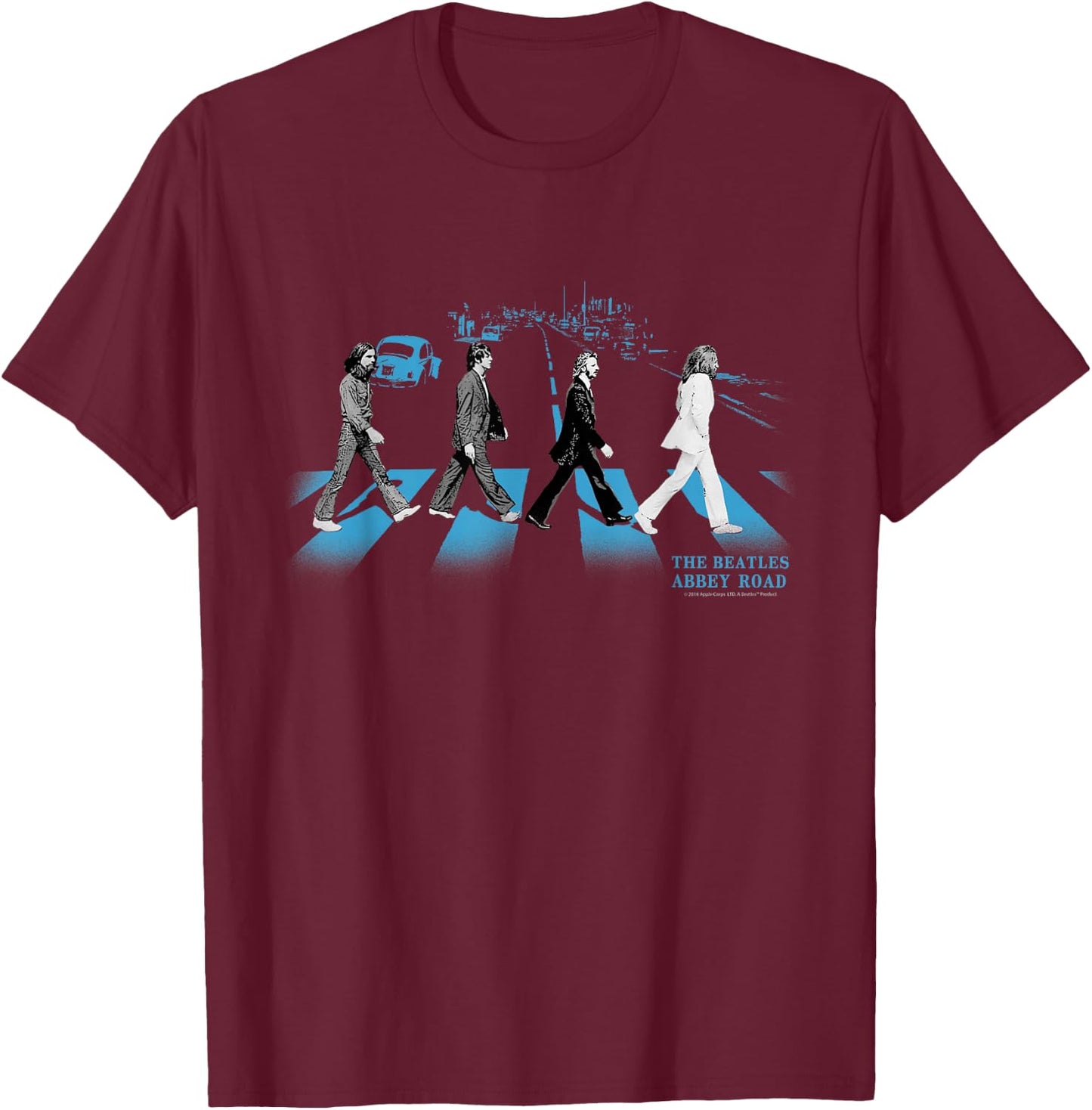 The Beatles - Abbey Road street blues T-Shirt - T-Shirt | Maroon