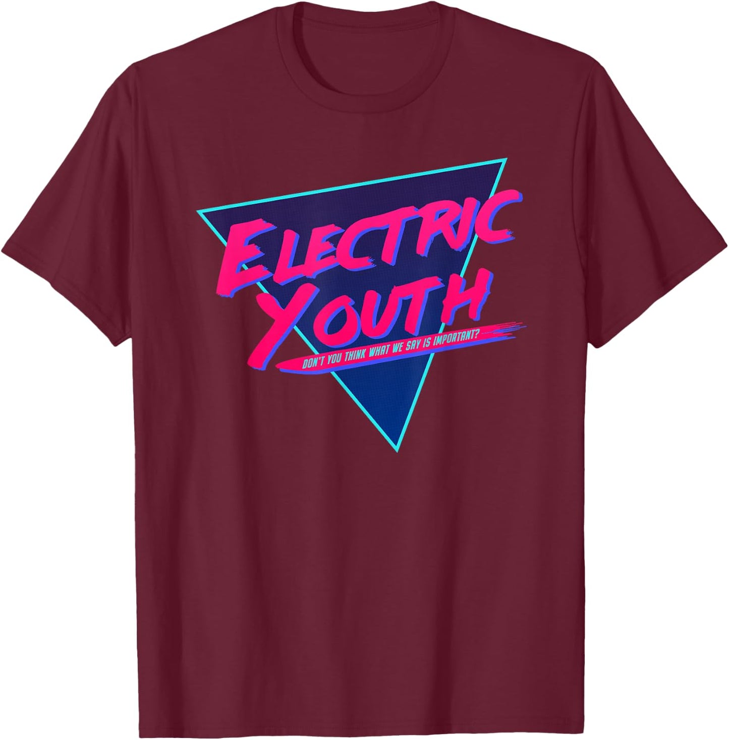 Electric Youth Retro 80s T-Shirt - T-Shirt | Maroon