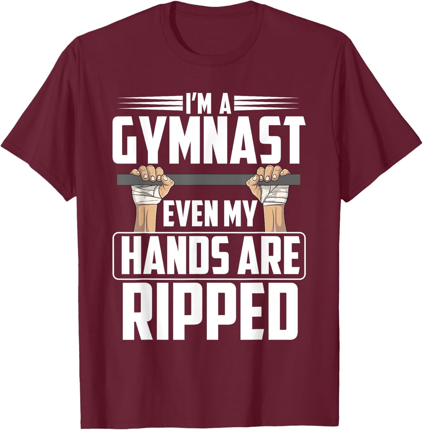 Funny Gymnastics Gift Boys Men | Cute Gymnast Sports T-Shirt - T-Shirt | Maroon