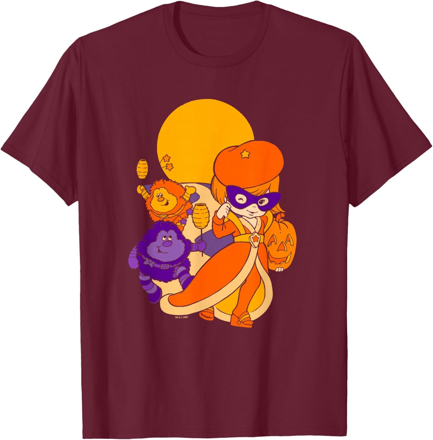 Rainbow Brite Halloween Lala Orange & Sprites T-Shirt - T-Shirt | Maroon