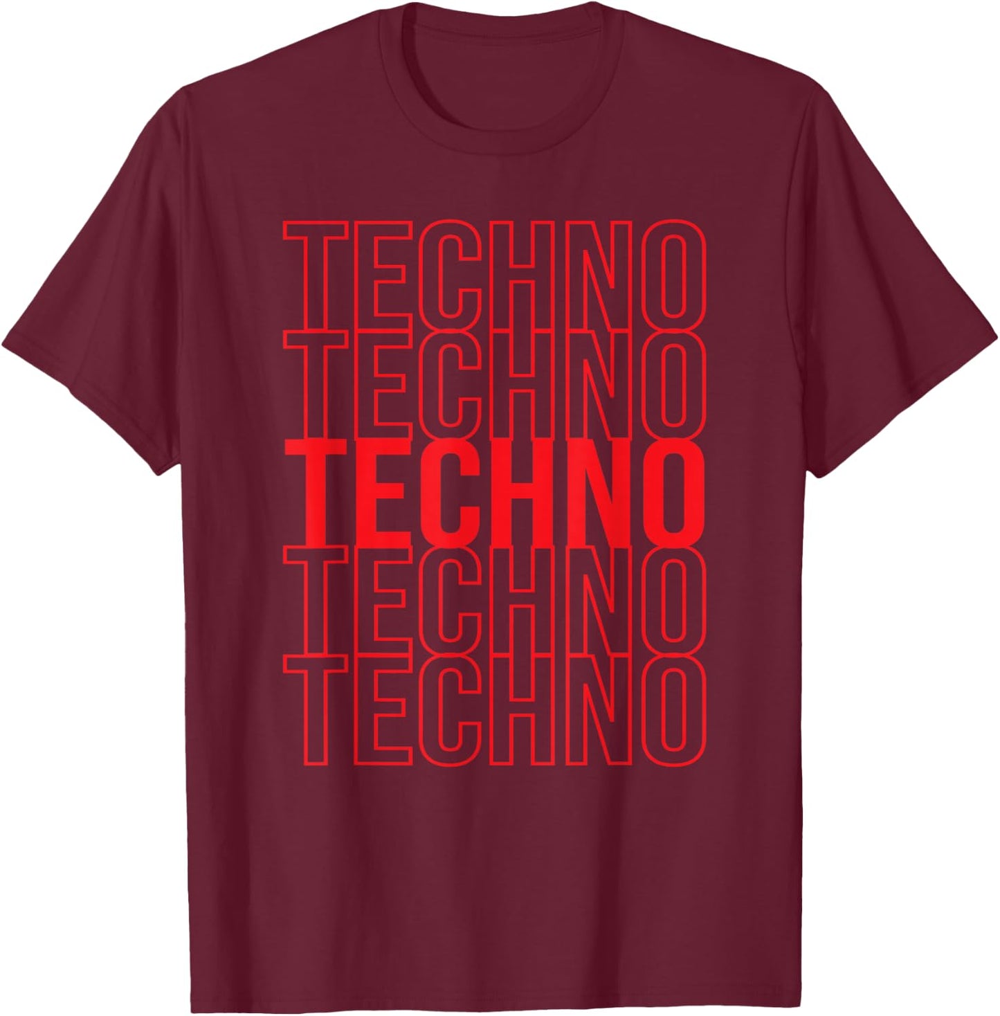 Techno Music - DJ Rave EDM Festival T-Shirt - T-Shirt | Maroon