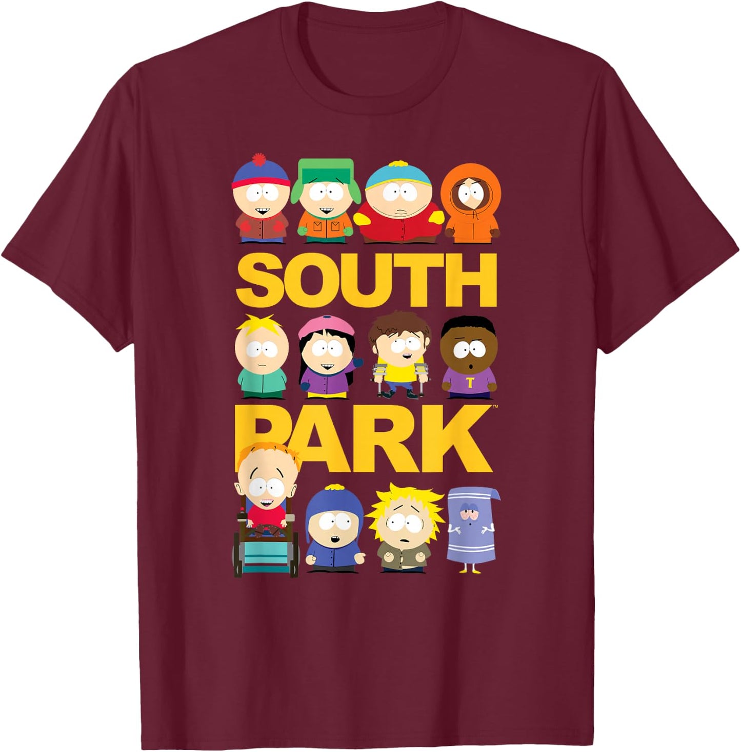 South Park Jumbo Group T-Shirt - T-Shirt | Maroon