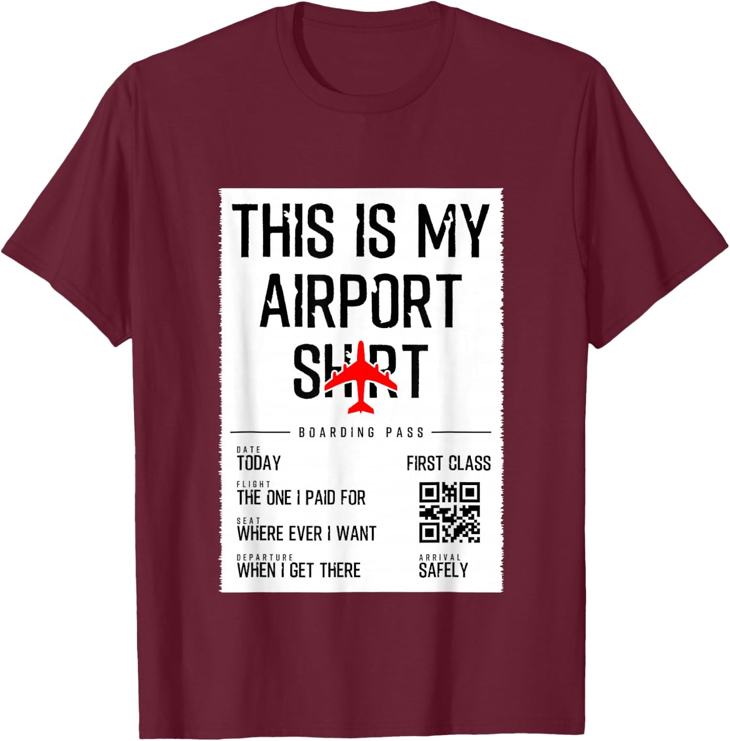 This is My Airport Shirt Family Travel T-Shirt - T-Shirt | Maroon