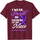 I Wear Purple In Memory Of My Niece Overdose Awareness T-Shirt - T-Shirt | Maroon
