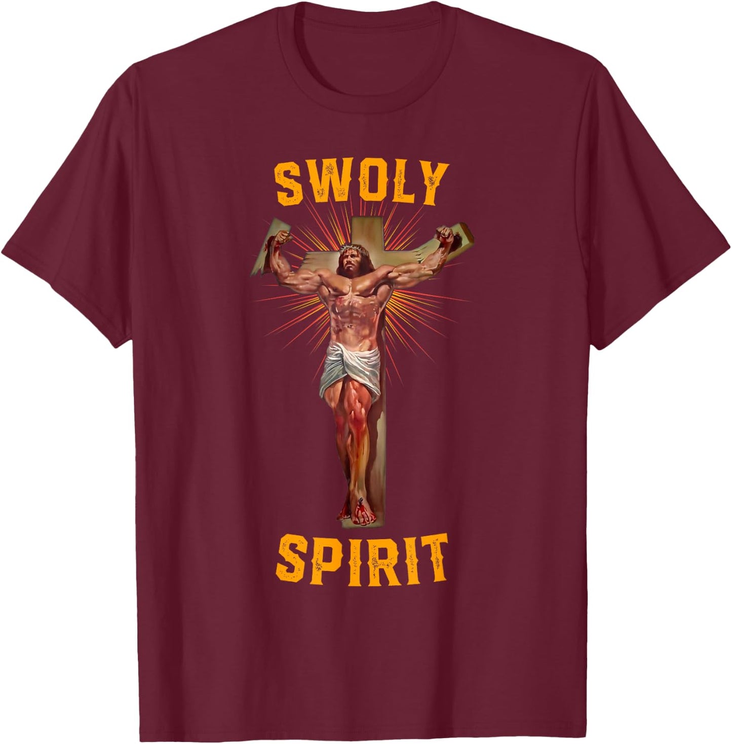 Swoly Spirit T-Shirt - T-Shirt | Maroon