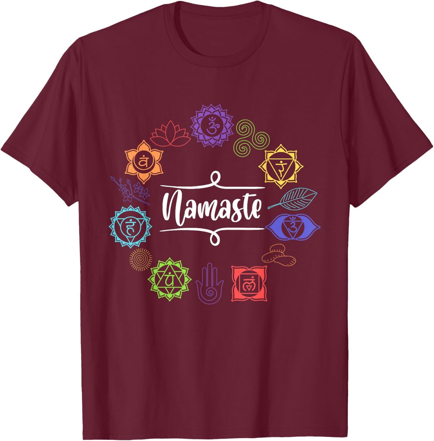 Namaste Yoga Meditation Calm Soul and Body Yoga Teacher Men Women Girls Kids T-Shirt - T-Shirt | Maroon