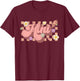 Mama And Mini , Matching Groovy Mommy and Me, Smile Mini T-Shirt - T-Shirt | Maroon