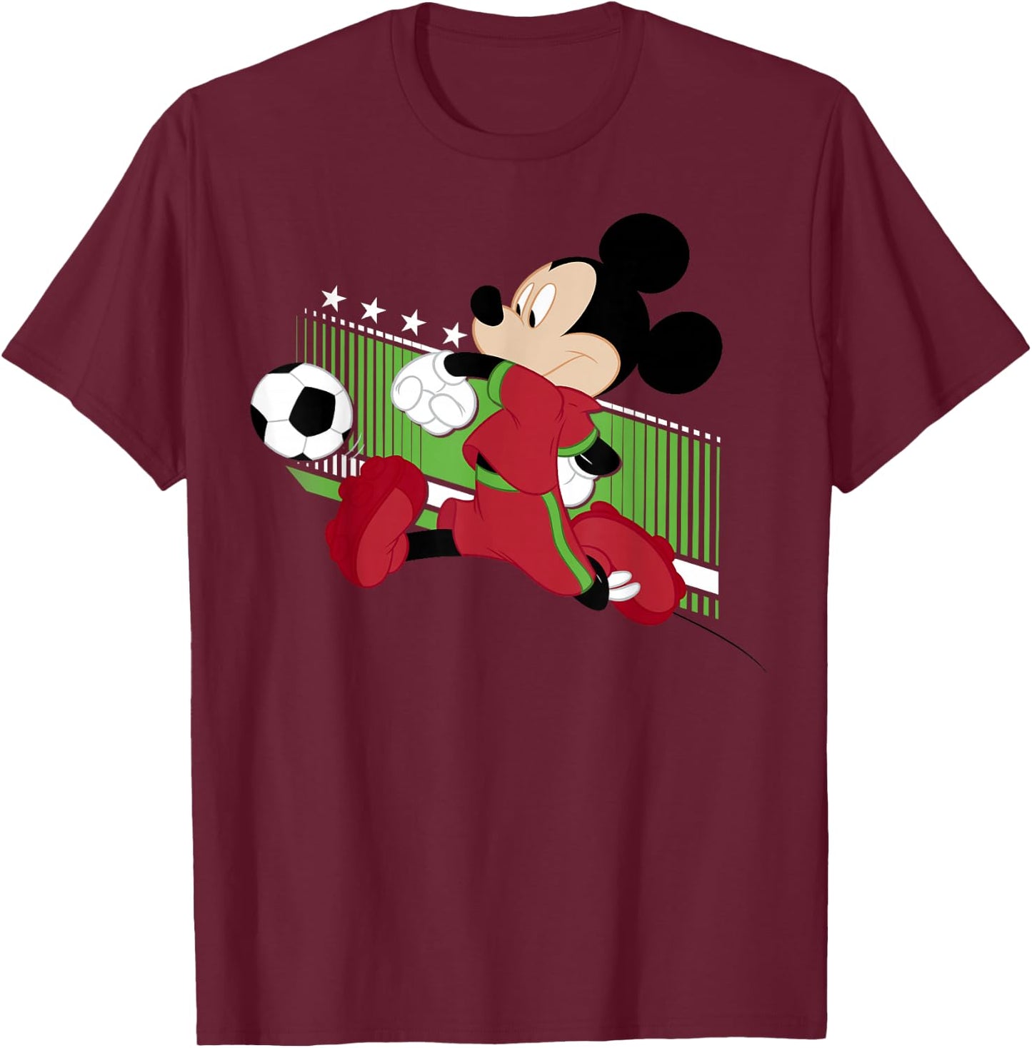 Disney Mickey and Friends Mickey Mouse Portugal Soccer T-Shirt - T-Shirt | Maroon