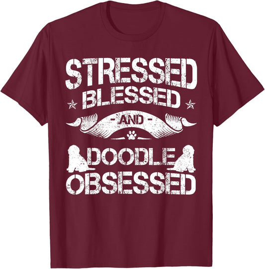 Doodle Lover Goldendoodle Groodie Dog Owner Crossbreed Breed Men Women Girls Kids T-Shirt - T-Shirt | Maroon