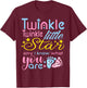 Twinkle Twinkle Little Star Only I Know Gender Keeper Reveal T-Shirt - T-Shirt | Maroon