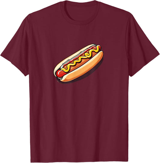 Fun & Humor Quotes & Gifts Hot Dog (If I Wanted To Listen To An Asshole I'd Fart) , Small, Grey T-Shirt - T-Shirt | Maroon