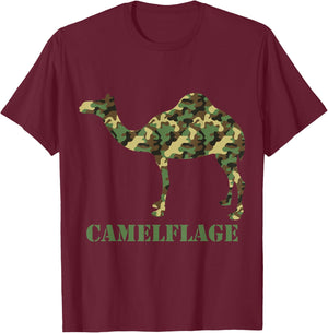 Camelflage I Camel Camouflaged Camo Pants Hump Day T-Shirt - T-Shirt | Maroon
