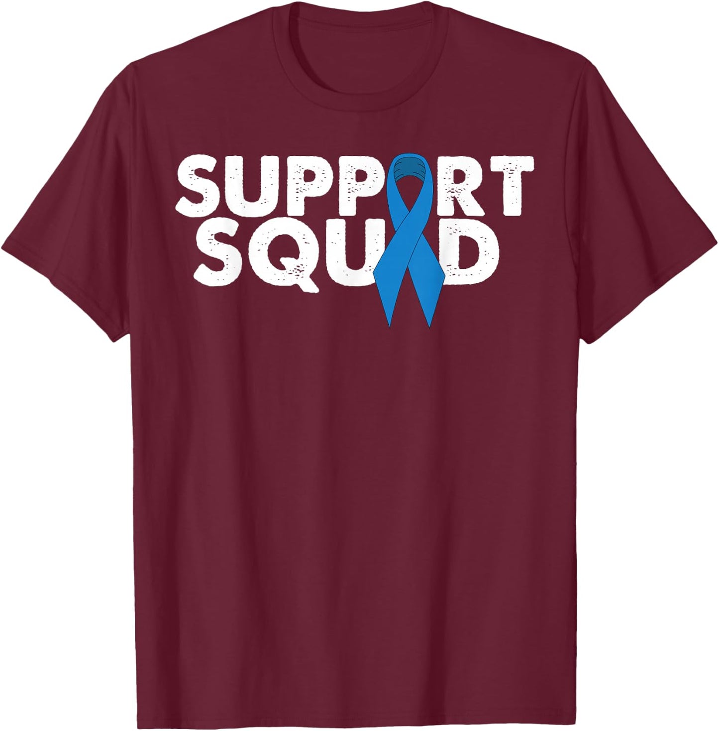 Colon Cancer Support Squad T-Shirt - T-Shirt | Maroon